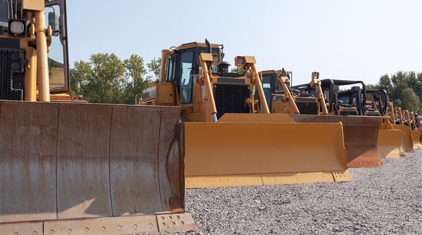 CHCNAV machine control systems in operation on a road construction job site