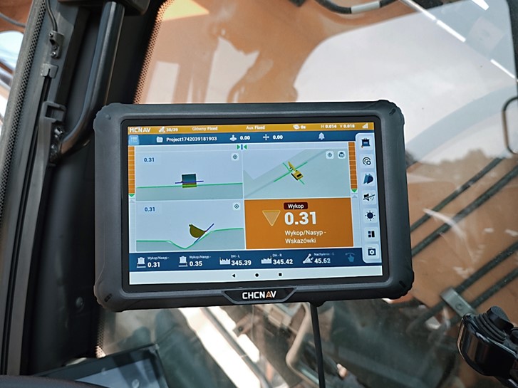 TX73 machine control system display interface in cab