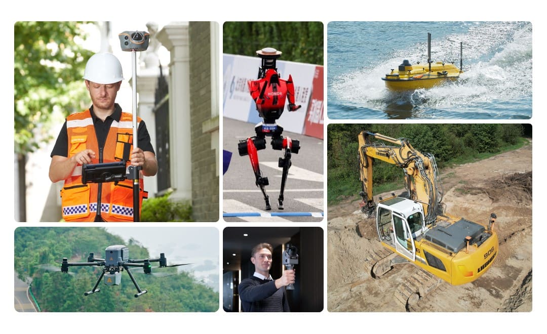 Solutions CHCNAV ViLi i100, PointX, Apache 4 Pro, X500, RS7 et TX73 pour la topographie, la navigation autonome, l’hydrographie, la cartographie et la construction.